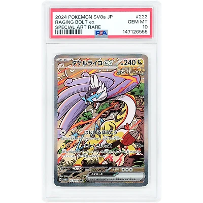 Raging Bolt ex 2024 Pokemon Terastal Festival ex Japanese Special Art Rare #222 PSA Authenticated 10 Card