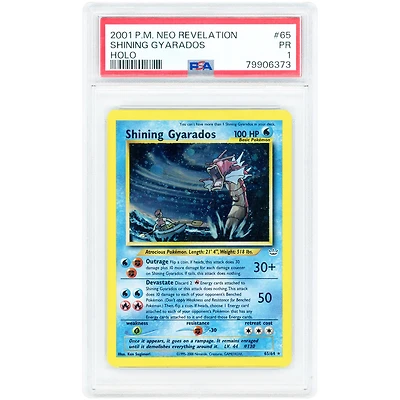 Shining Gyarados 2001 Pokemon Neo Revelation Secret Rare #65 PSA Authenticated 1 Card