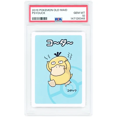 Psyduck 2019 Pokemon Old Maid Japanese Common #NNO PSA Authenticated 10 Card