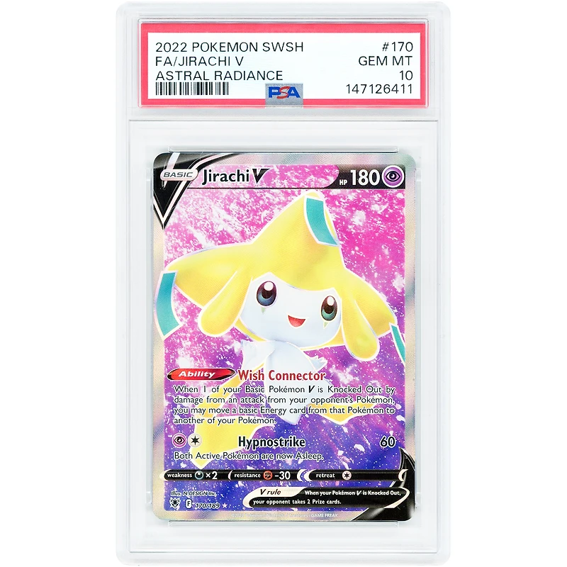 Jirachi V 2022 Pokemon Astral Radiance Ultra Rare #170 PSA Authenticated 10 Card