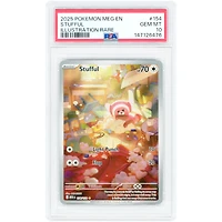 Stufful 2025 Pokemon Mega Evolution Illustration Rare #154 PSA Authenticated 10 Card