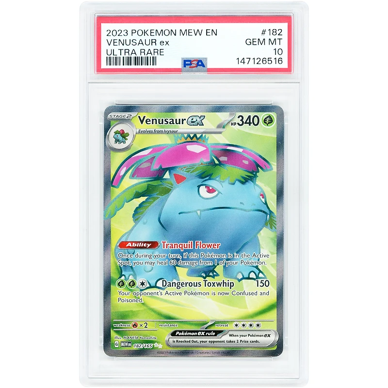Venusaur ex 2023 Pokemon 151 Ultra Rare #182 PSA Authenticated 10 Card