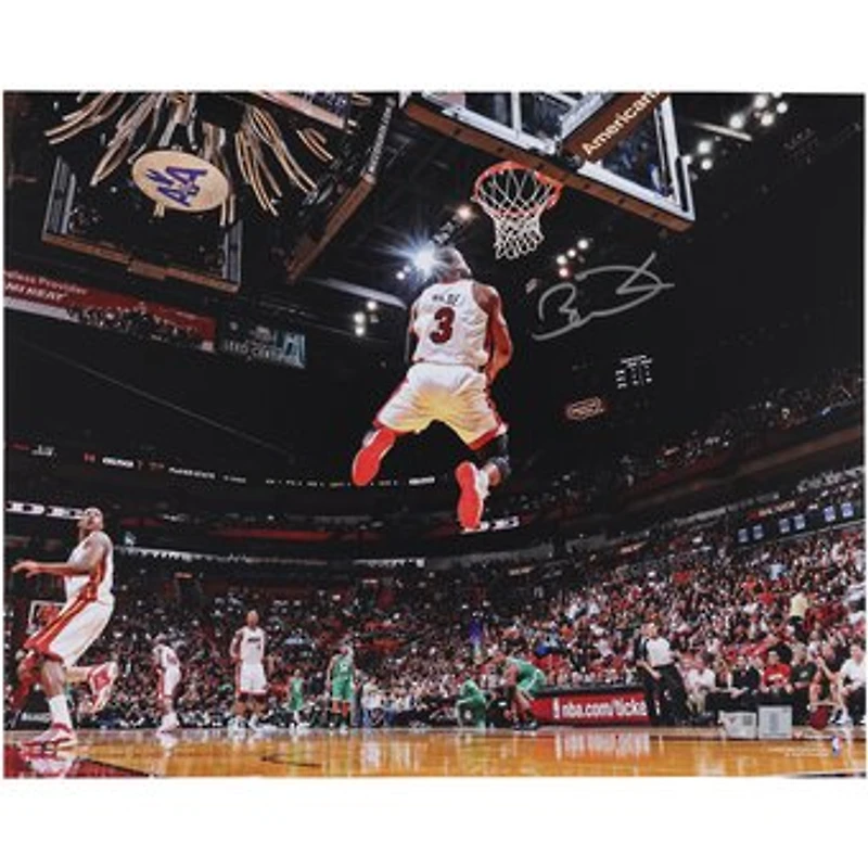 Dwyane Wade Miami Heat Autographed 16" x 20" Reverse Dunk Photograph