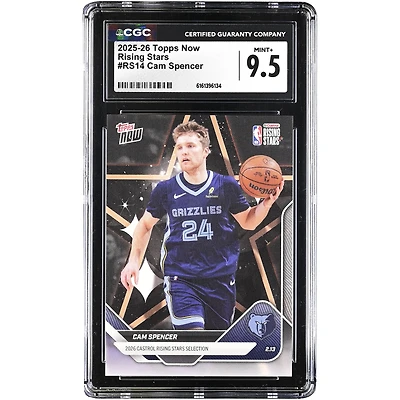 Cam Spencer Memphis Grizzlies 2025-26 Topps Now Rising Stars #RS14 CGC Authenticated Card