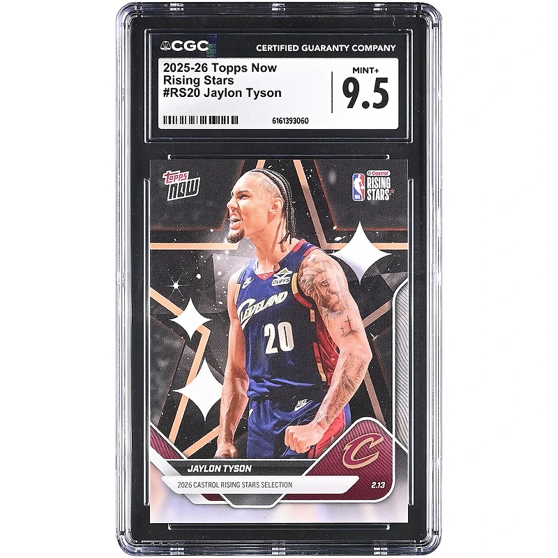 Jaylon Tyson Cleveland Cavaliers 2025-26 Topps Now Rising Stars #RS20 CGC Authenticated Card