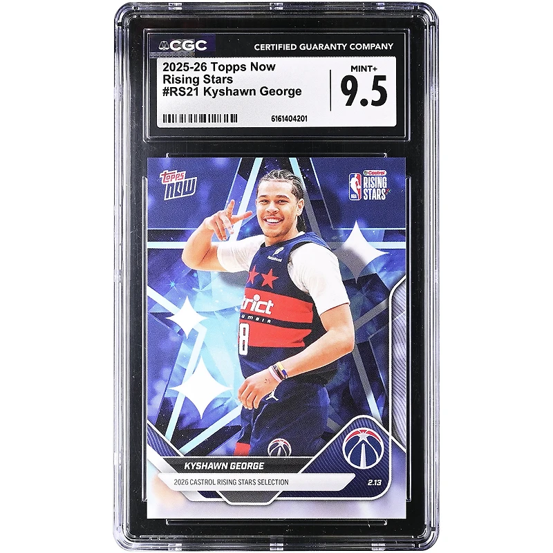 Kyshawn George Washington Wizards 2025-26 Topps Now Rising Stars #RS21 CGC Authenticated Card