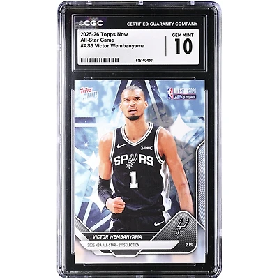 Victor Wembanyama San Antonio Spurs 2025-26 Topps Now All-Star Game #AS5 CGC Authenticated 10 Card