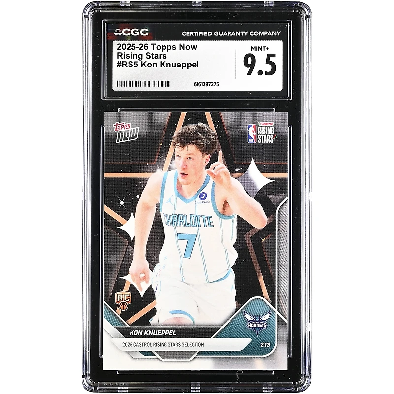 Kon Knueppel Charlotte Hornets 2025-26 Topps Now Rising Stars #RS5 CGC Authenticated Rookie Card