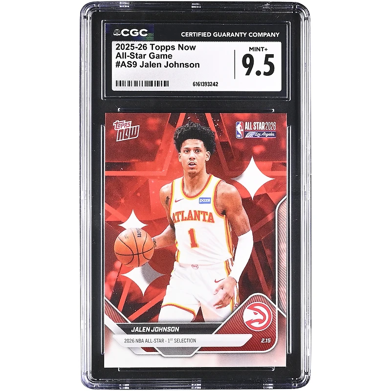 Jalen Johnson Atlanta Hawks 2025-26 Topps Now All-Star Game #AS9 CGC Authenticated Card