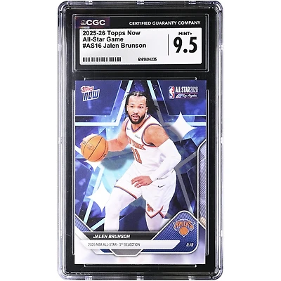 Jalen Brunson New York Knicks 2025-26 Topps Now All-Star Game #AS16 CGC Authenticated Card