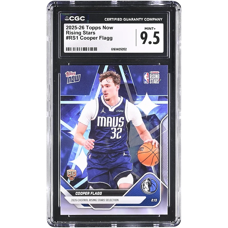 Cooper Flagg Dallas Mavericks 2025-26 Topps Now Rising Stars #RS1 CGC Authenticated Rookie Card