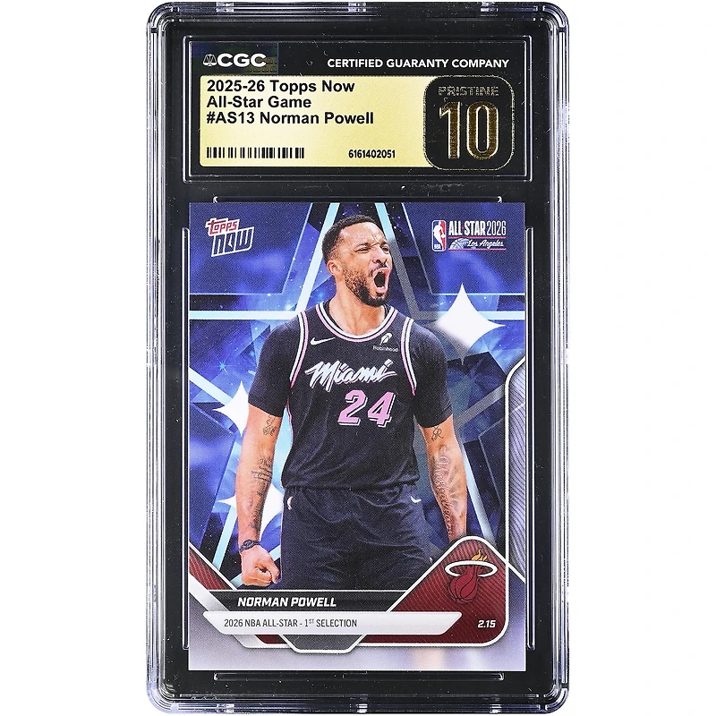 Norman Powell Miami Heat 2025-26 Topps Now All-Star Game #AS13 CGC Authenticated PRISTINE 10 Card