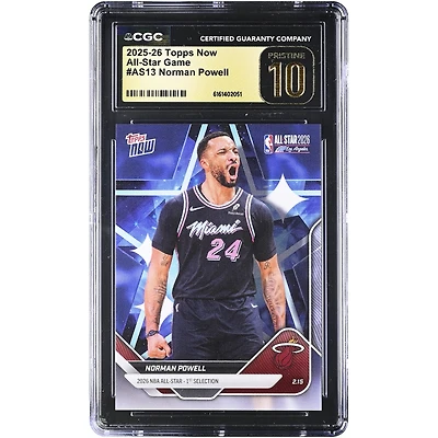 Norman Powell Miami Heat 2025-26 Topps Now All-Star Game #AS13 CGC Authenticated PRISTINE 10 Card