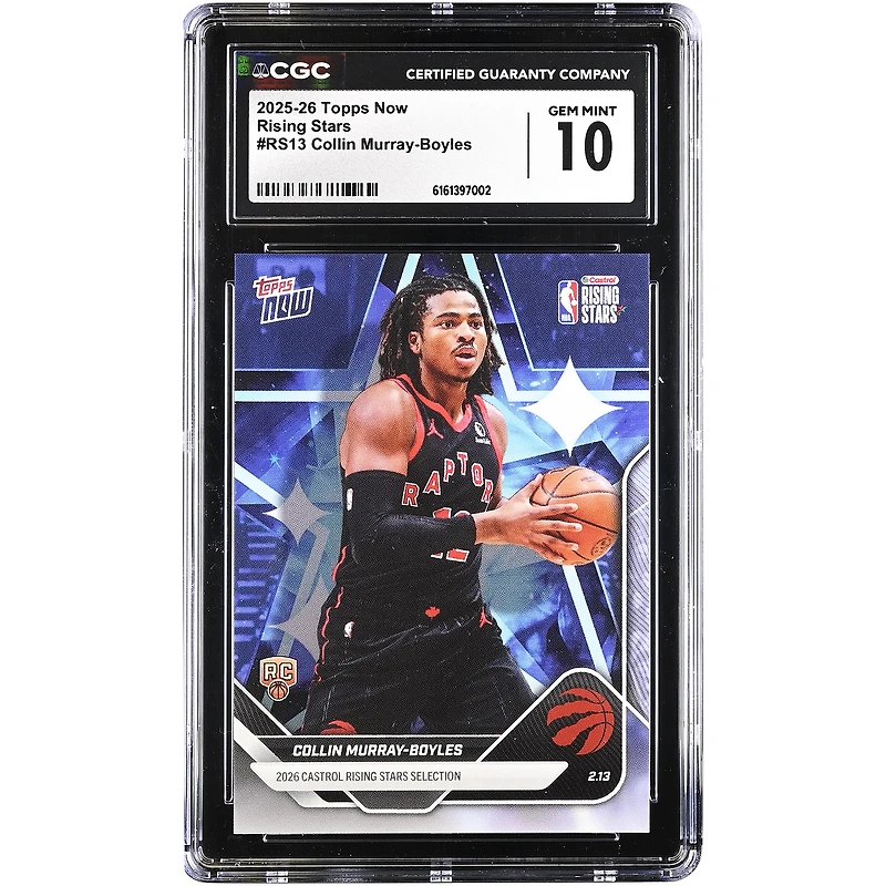Collin Murray-Boyles Toronto Raptors 2025-26 Topps Now Rising Stars #RS13 CGC Authenticated 10 Rookie Card