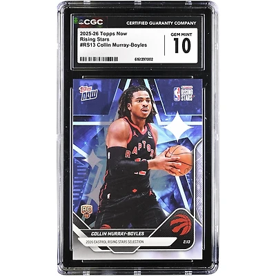 Collin Murray-Boyles Toronto Raptors 2025-26 Topps Now Rising Stars #RS13 CGC Authenticated 10 Rookie Card