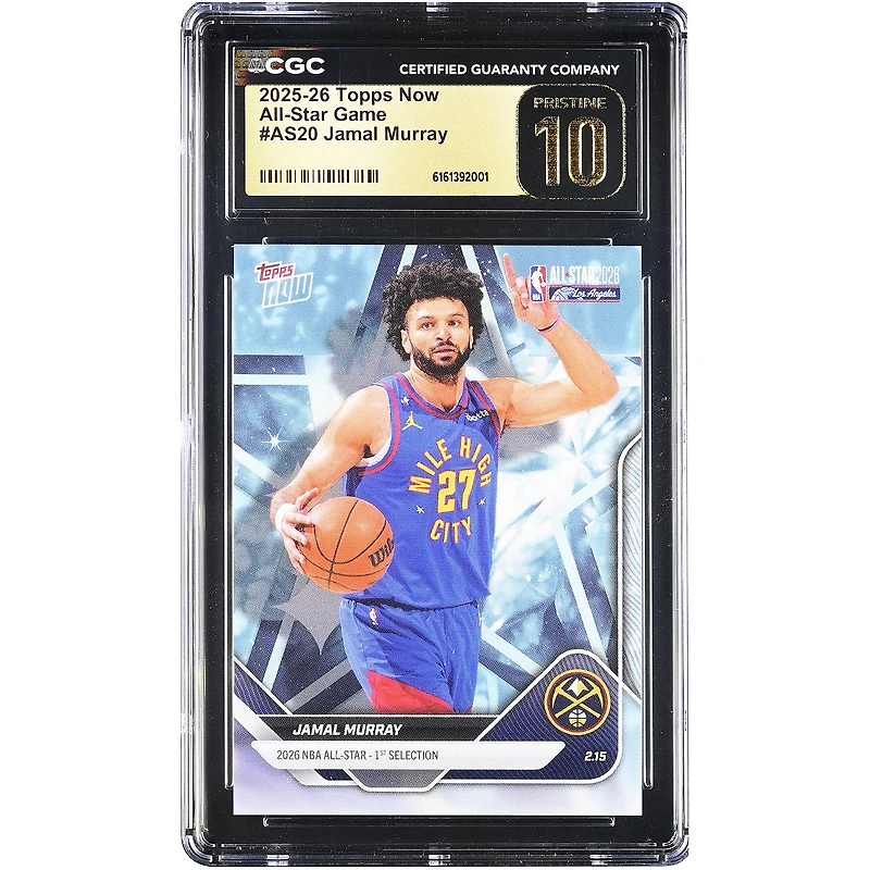 Jamal Murray Denver Nuggets 2025-26 Topps Now All-Star Game #AS20 CGC Authenticated PRISTINE 10 Card