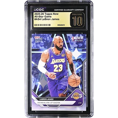 LeBron James Los Angeles Lakers 2025-26 Topps Now All-Star Game #AS4 CGC Authenticated PRISTINE 10 Card
