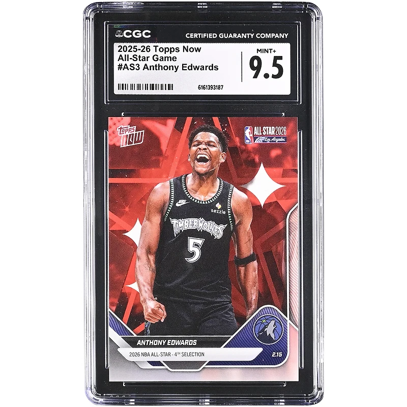 Anthony Edwards Minnesota Timberwolves 2025-26 Topps Now All-Star Game #AS3 CGC Authenticated Card