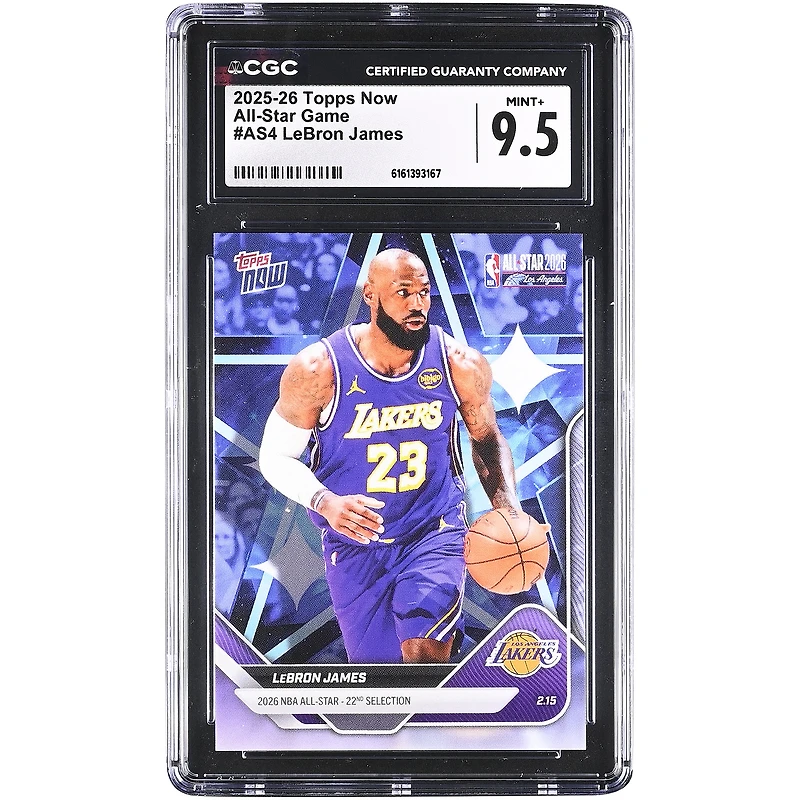 LeBron James Los Angeles Lakers 2025-26 Topps Now All-Star Game #AS4 CGC Authenticated Card