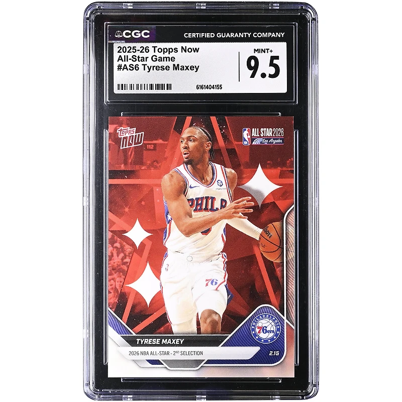 Tyrese Maxey Philadelphia 76ers 2025-26 Topps Now All-Star Game #AS6 CGC Authenticated Card