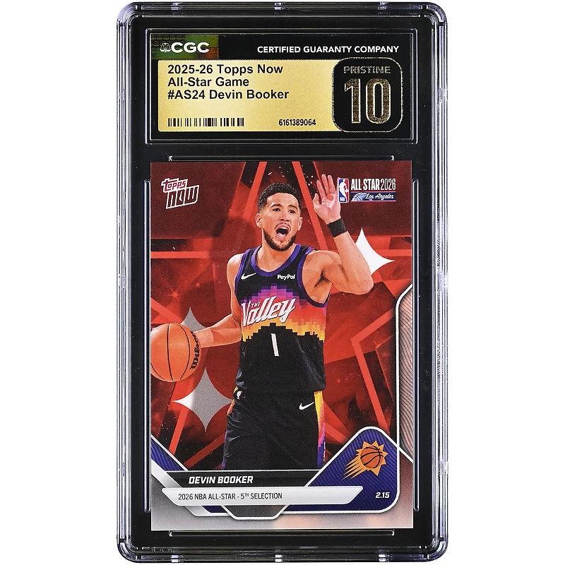 Devin Booker Phoenix Suns 2025-26 Topps Now All-Star Game #AS24 CGC Authenticated PRISTINE 10 Card