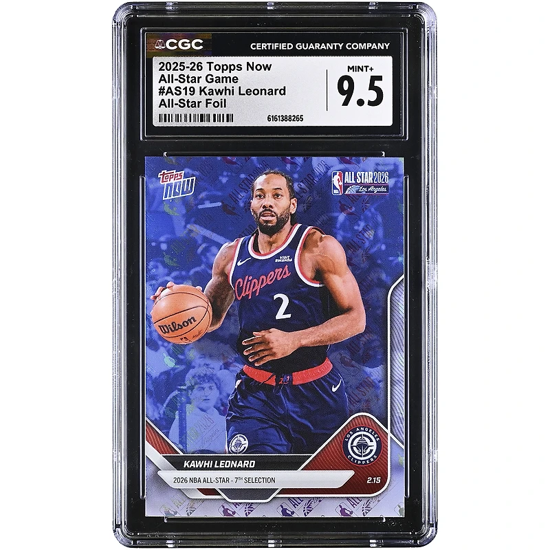 Kawhi Leonard LA Clippers 2025-26 Topps Now All-Star Foil #AS19 CGC Authenticated Card