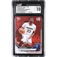Cedric Coward Memphis Grizzlies 2025-26 Topps Now Rising Stars Foil #RS9 CGC Authenticated 10 Rookie Card