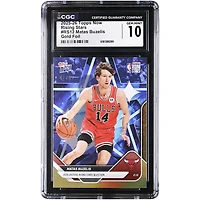 Matas Buzelis Chicago Bulls 2025-26 Topps Now Rising Stars Gold Foil #RS12 #/50 CGC Authenticated 10 Card
