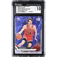 Matas Buzelis Chicago Bulls 2025-26 Topps Now Rising Stars Foil #RS12 CGC Authenticated 10 Card