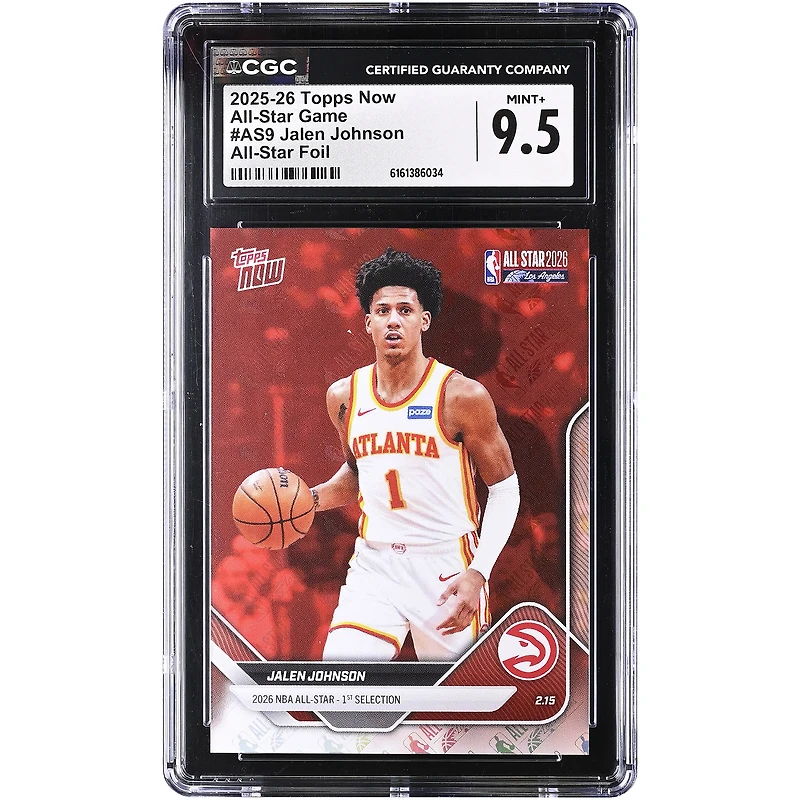 Jalen Johnson Atlanta Hawks 2025-26 Topps Now All-Star Foil #AS9 CGC Authenticated Card