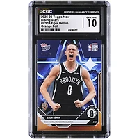 Egor Demin Brooklyn Nets 2025-26 Topps Now Rising Stars Orange Foil #RS18 #/25 CGC Authenticated 10 Rookie Card