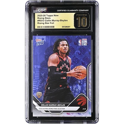 Collin Murray-Boyles Toronto Raptors 2025-26 Topps Now Rising Stars Foil #RS13 CGC Authenticated PRISTINE 10 Rookie Card
