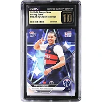 Kyshawn George Washington Wizards 2025-26 Topps Now Rising Stars #RS21 CGC Authenticated PRISTINE 10 Card