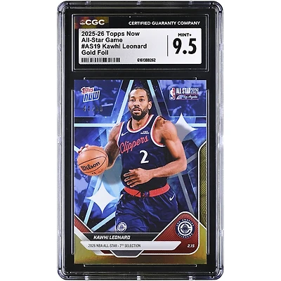 Kawhi Leonard LA Clippers 2025-26 Topps Now All-Star Game Gold Foil #AS19 #/50 CGC Authenticated 9.5 Card