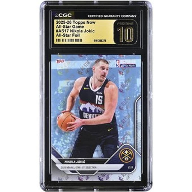 Nikola Jokić Denver Nuggets 2025-26 Topps Now All-Star Foil #AS17 CGC Authenticated 10 Card