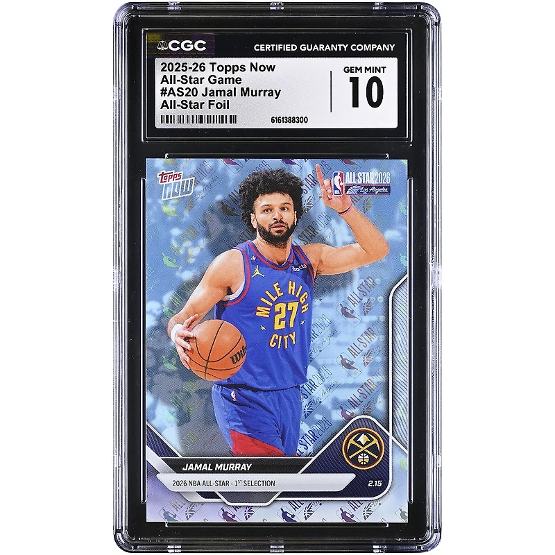 Jamal Murray Denver Nuggets 2025-26 Topps Now All-Star Foil #AS20 CGC Authenticated 10 Card