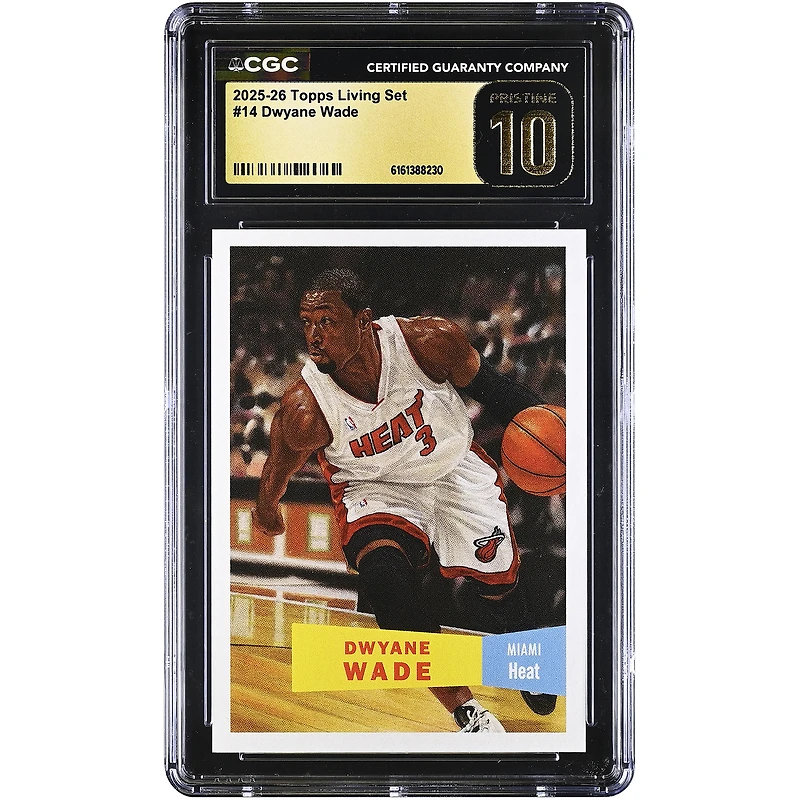 Dwyane Wade Miami Heat 2025-26 Topps Living Set #14 CGC Authenticated PRISTINE 10 Card