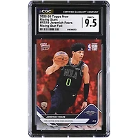 Jeremiah Fears New Orleans Pelicans 2025-26 Topps Now Rising Stars Foil #RS19 CGC Authenticated 9.5 Rookie Card