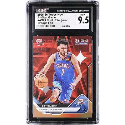 Chet Holmgren Oklahoma City Thunder 2025-26 Topps Now All-Star Game Orange Foil #AS21 #/25 CGC Authenticated 9.5 Card