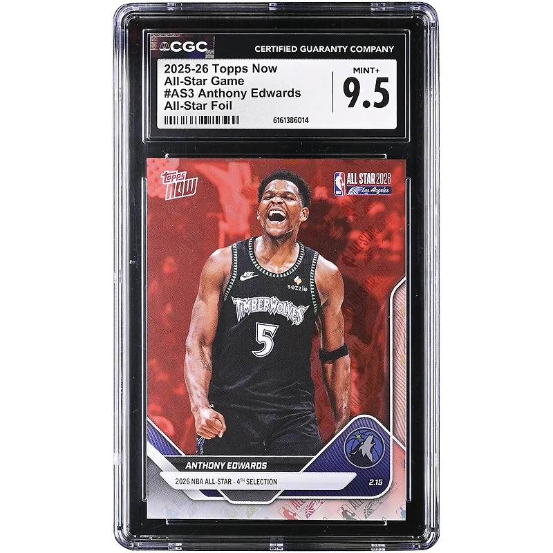 Anthony Edwards Minnesota Timberwolves 2025-26 Topps Now All-Star Foil #AS3 CGC Authenticated 9.5 Card
