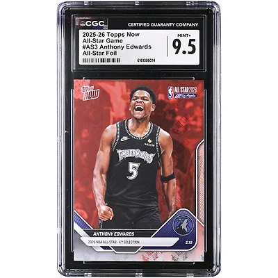 Anthony Edwards Minnesota Timberwolves 2025-26 Topps Now All-Star Foil #AS3 CGC Authenticated 9.5 Card