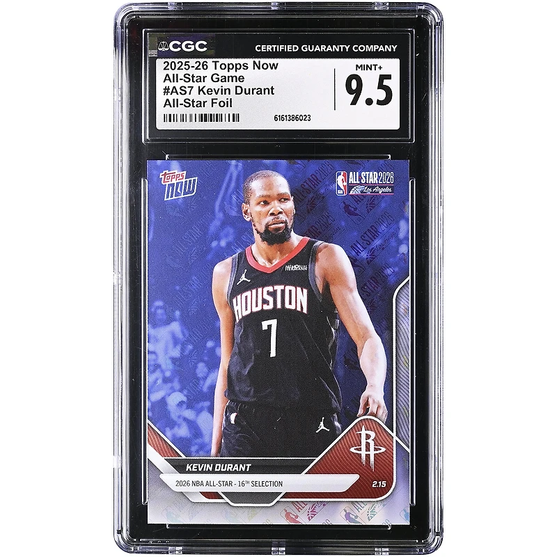 Kevin Durant Houston Rockets 2025-26 Topps Now All-Star Foil #AS7 CGC Authenticated 9.5 Card