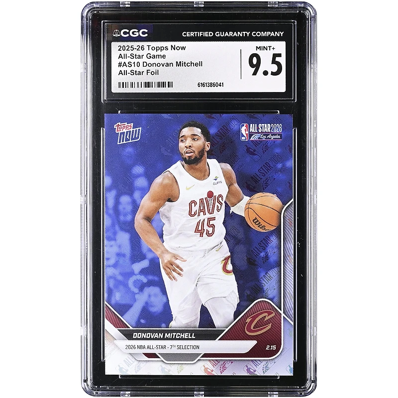 Donovan Mitchell Cleveland Cavaliers 2025-26 Topps Now All-Star Foil #AS10 CGC Authenticated 9.5 Card