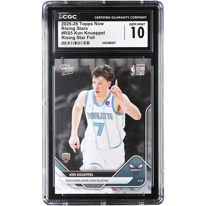 Kon Knueppel Charlotte Hornets 2025-26 Topps Now Rising Stars Foil #RS5 CGC Authenticated Rookie Card