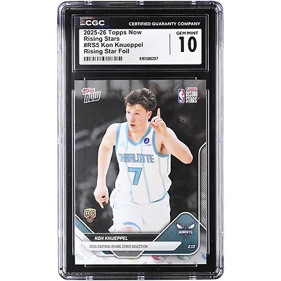 Kon Knueppel Charlotte Hornets 2025-26 Topps Now Rising Stars Foil #RS5 CGC Authenticated Rookie Card