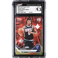 Jaylen Wells Memphis Grizzlies 2025-26 Topps Now Rising Stars Gold Foil #RS6 #/50 CGC Authenticated 9.5 Card