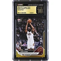 James Harden Cleveland Cavaliers 2025-26 Topps Now Prized Deadline Acquisition Dazzles in Cavs Debut Gold Foil #165 #/50 CGC Authenticated PRISTINE 10 Card