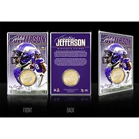 Highland Mint Justin Jefferson Minnesota Vikings  Limited Edition Bronze Coin Card with Acrylic Holder