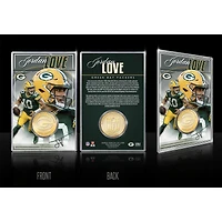 Highland Mint Jordan Love Green Bay Packers  Limited Edition Bronze Coin Card with Acrylic Holder