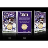 Highland Mint Cris Carter Minnesota Vikings  Limited Edition Bronze Coin Card with Acrylic Holder